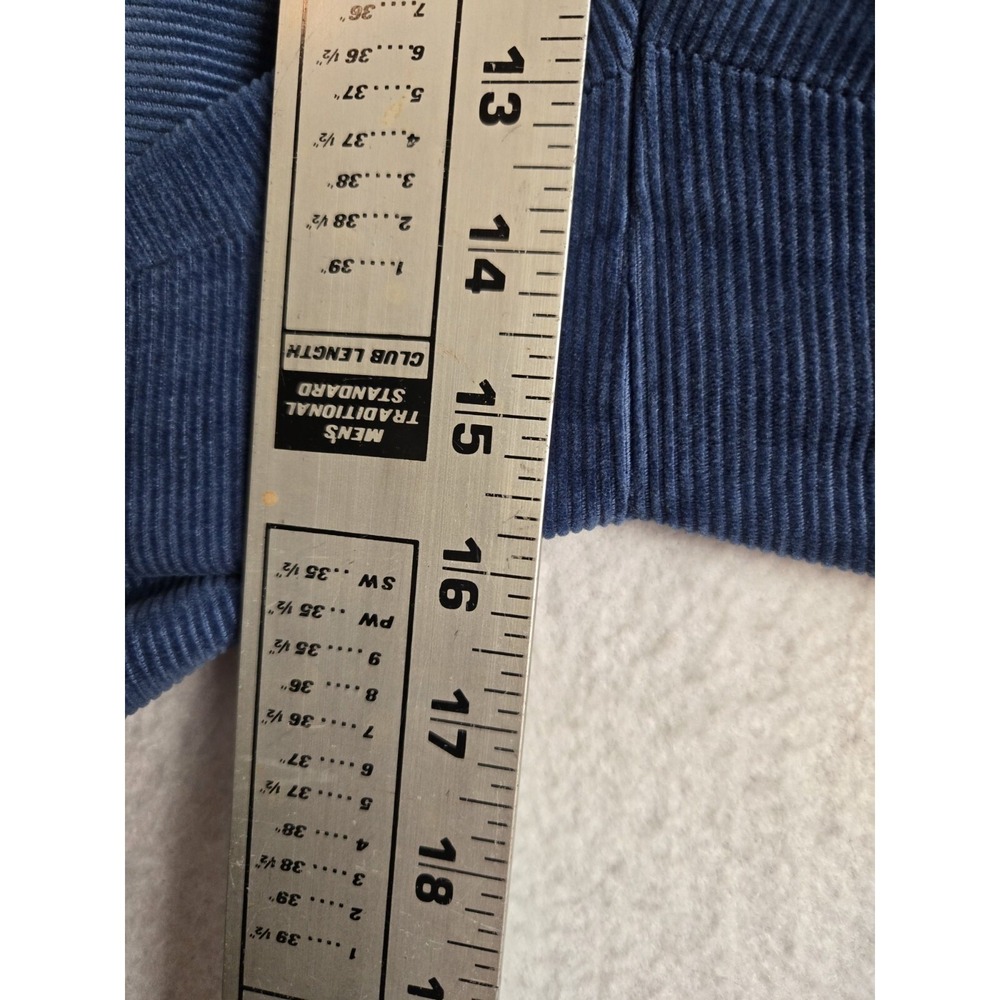 Hertling Mens Corduroy Pants Usa Hemmed Size 40 Cotton Blue - Picture 5 of 10
